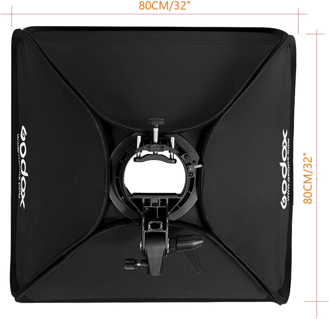 Soporte S Bowens Holder 32x32 pulg con softbox y rejilla