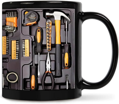 Taza de café de cerámica 11 oz caja de herramientas regalo para marido papá