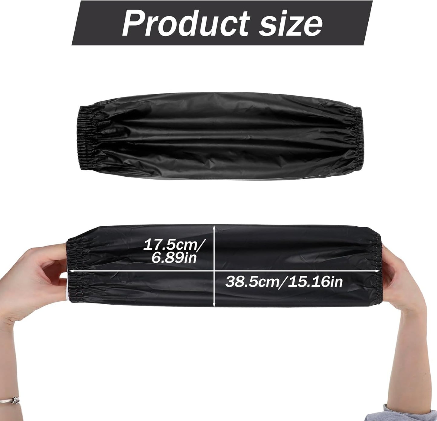 2 Pares Mangas Impermeables Poliuretano Elástico para Cocinar