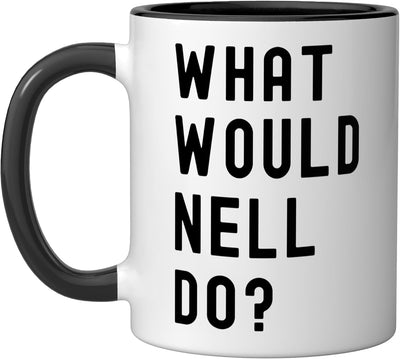 Taza cerámica What Would Nell Do? Negro/Blanco