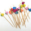 Palillos fresa multicolor 200 pzas para fiestas cumpleaños