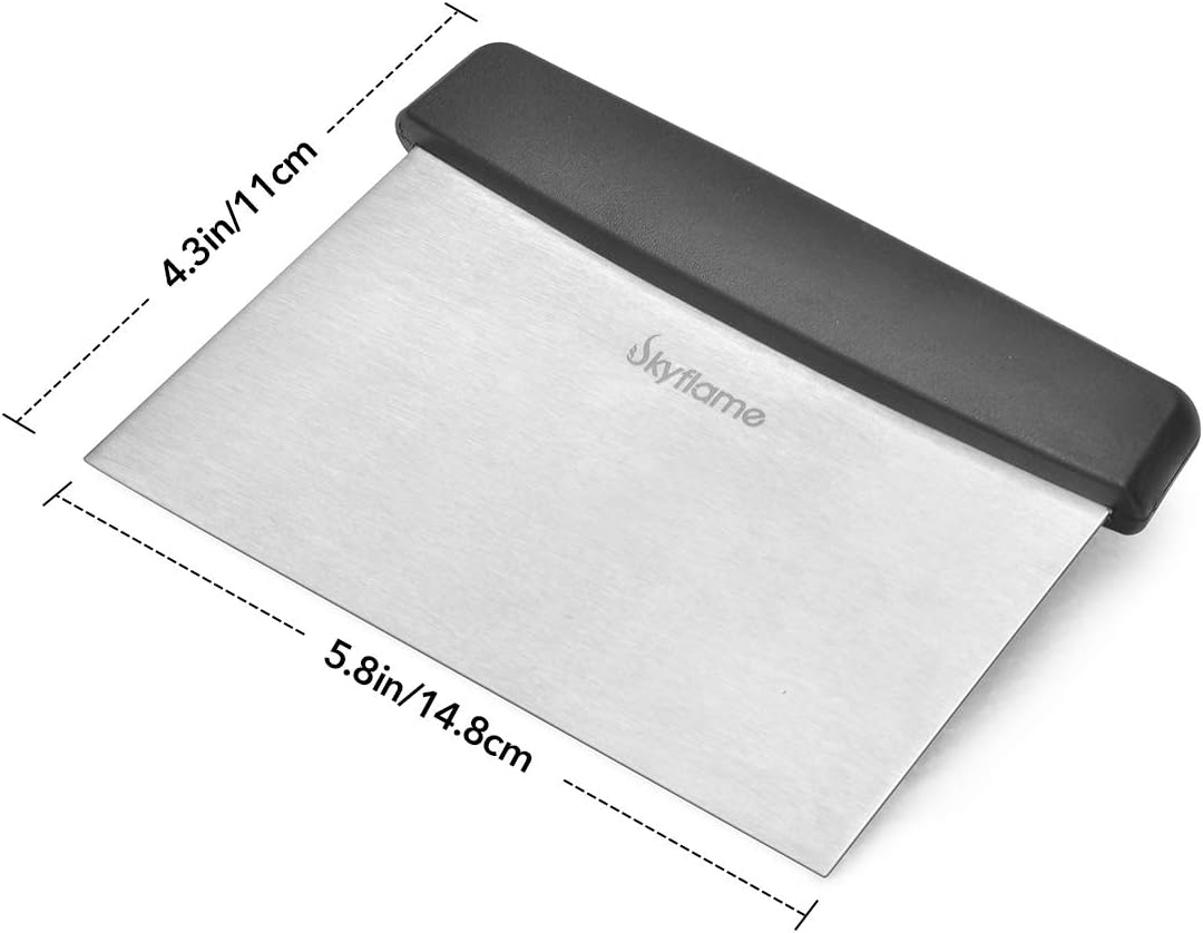 Kit 3 accesorios parrilla espátula acero inox