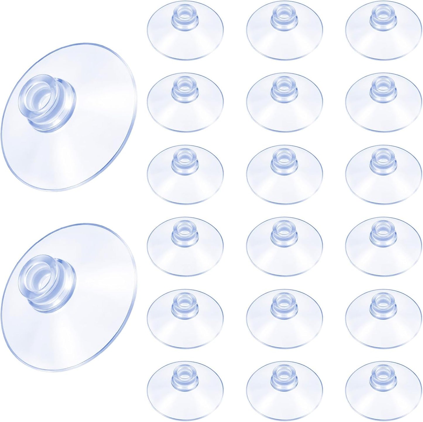 20 Ventosas Transparentes Anticolisión 1pulg Para Baño Puerta