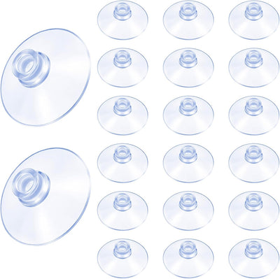 20 Ventosas Transparentes Anticolisión 1pulg Para Baño Puerta