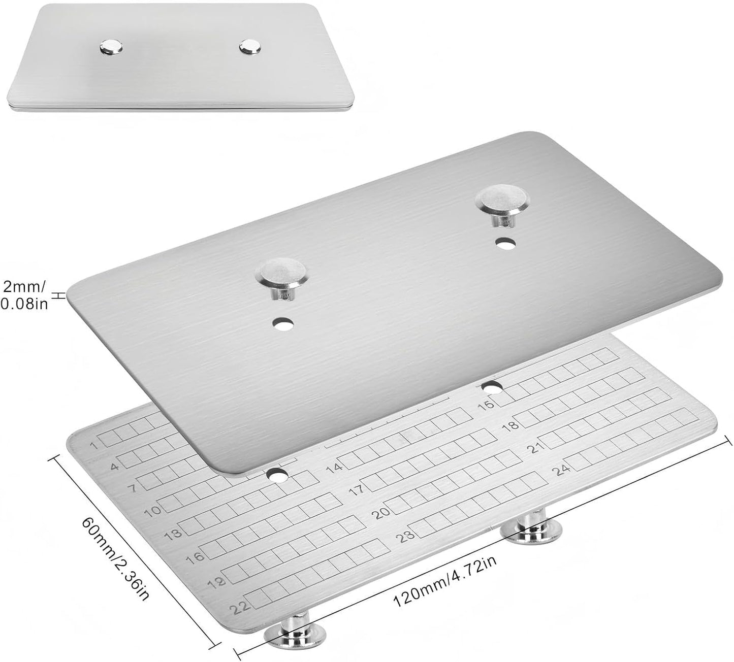 Placa frase semilla titanio GR1 para cartera hardware