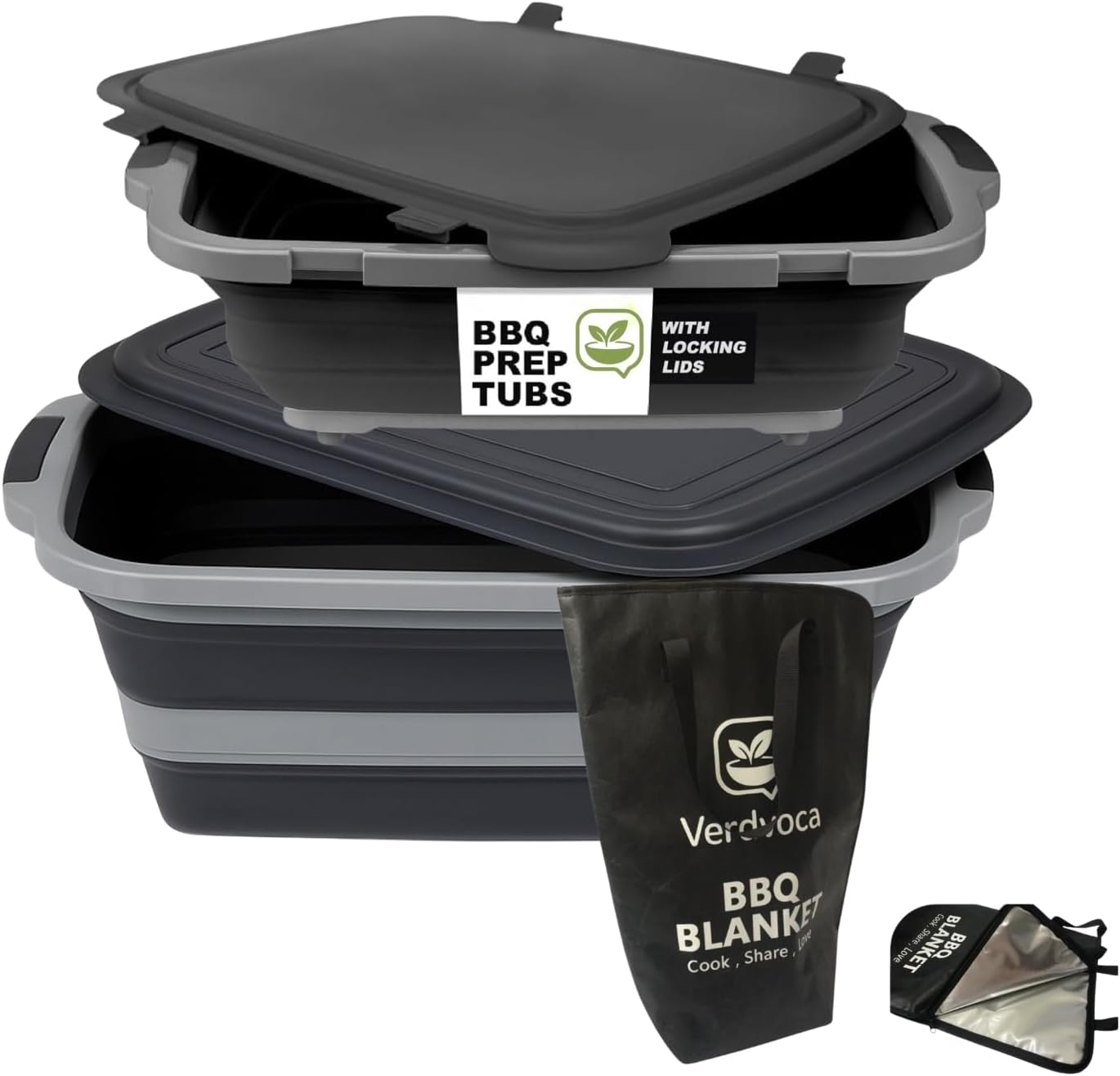 Set 2 Tubos Colapsables BBQ 30L y 16L
