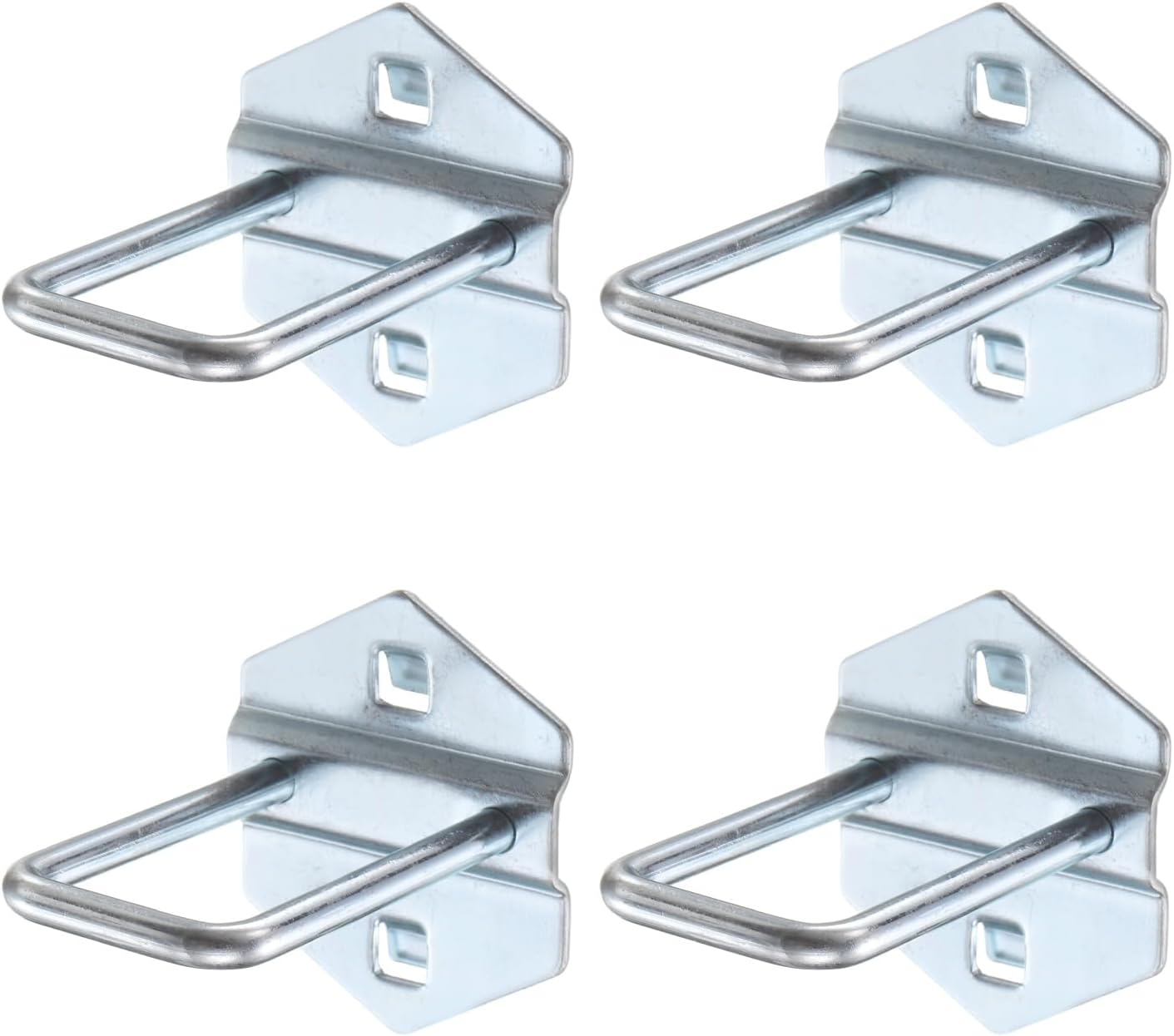 4 Ganchos Metal Cuadrado 2.5pulg para Tablero Clavijas
