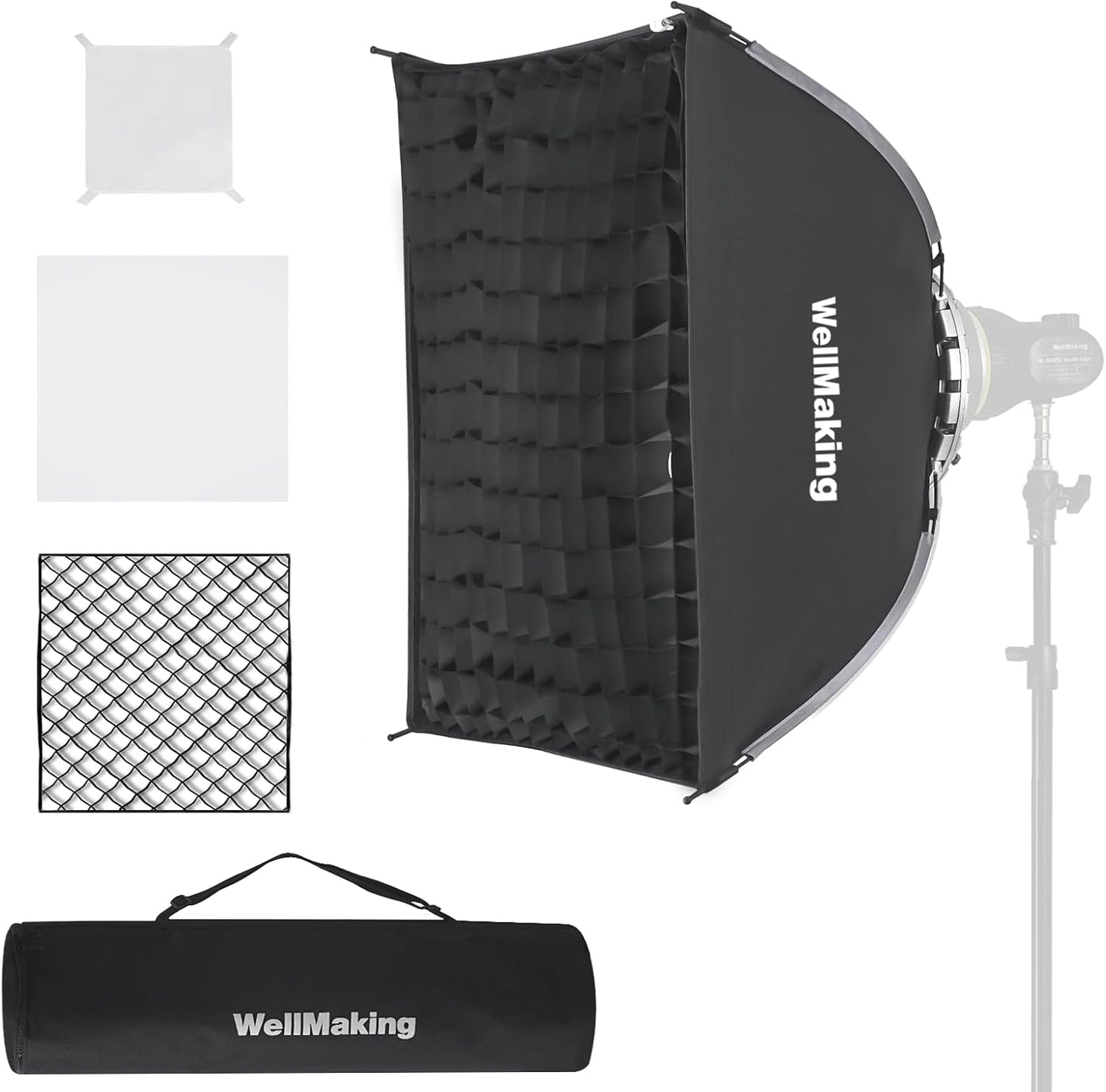 Caja luz rectangular 23.6x35.4pulg estudio con difusores comp
