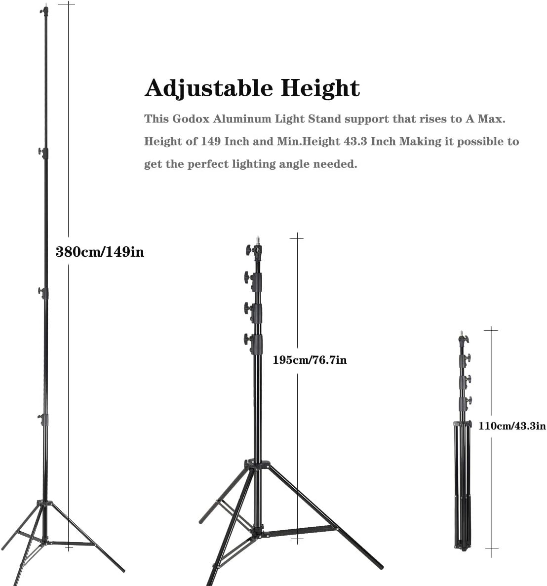 Soporte trípode aluminio para luces Aputure estudio