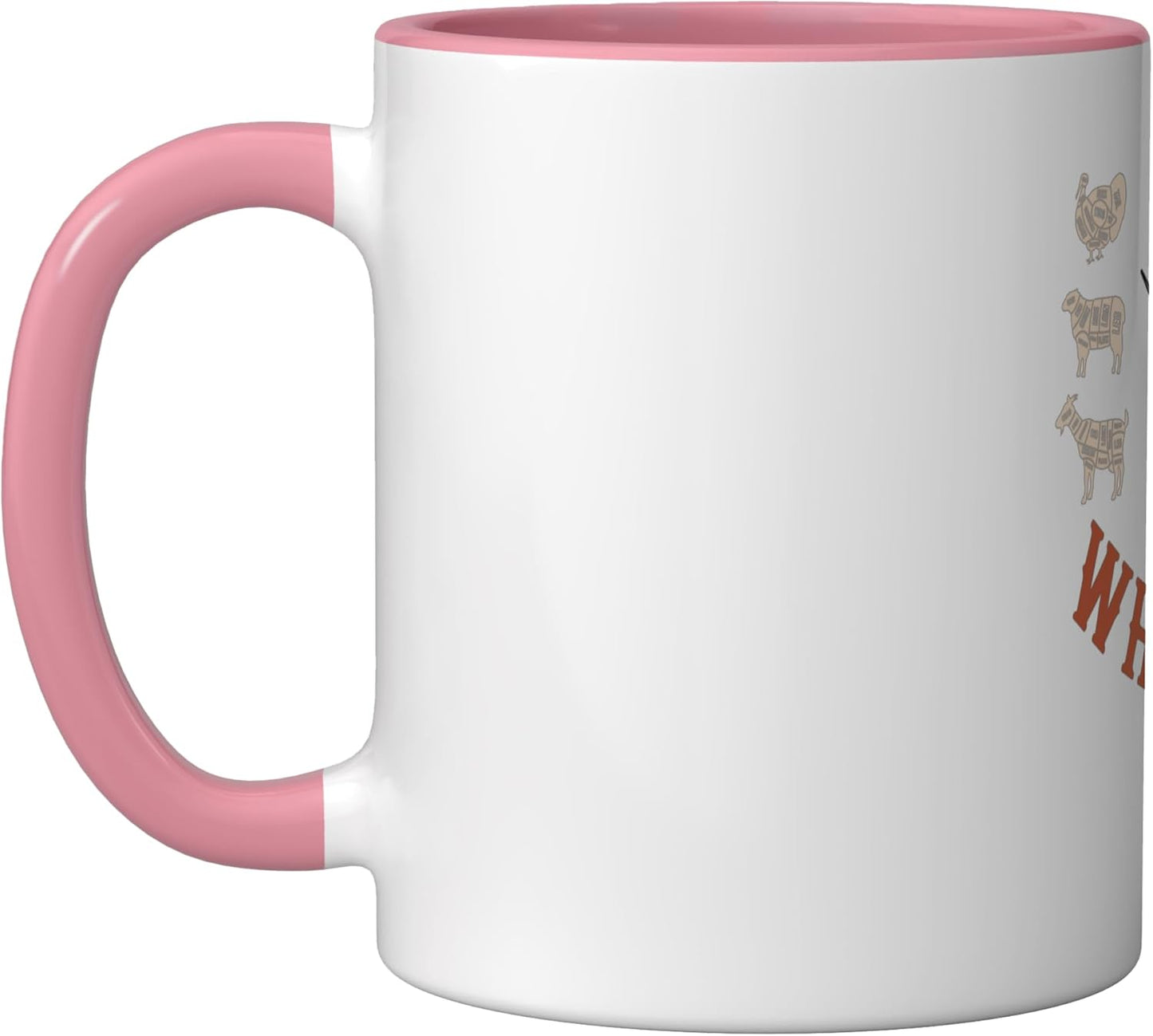 Taza Cerámica Barbecue Chef Joke Rosa/Blanca