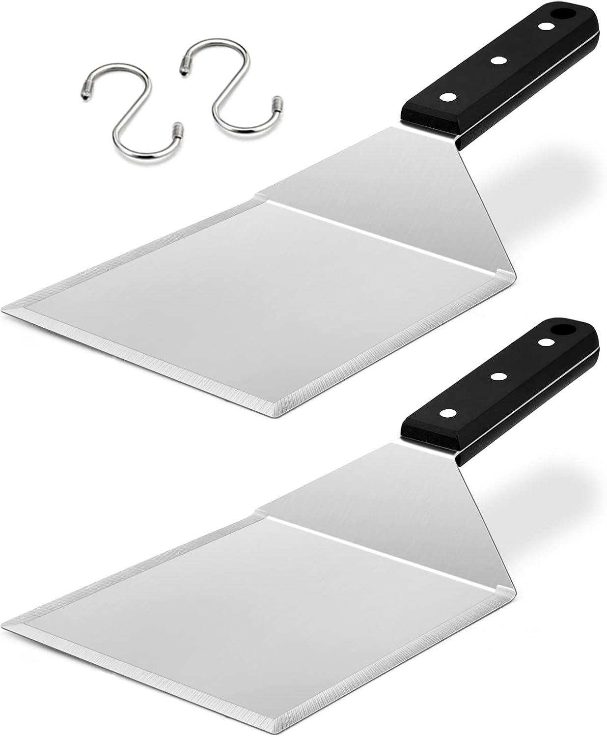 2 Pzas Espátulas Acero Inox ABS para Teppanyaki