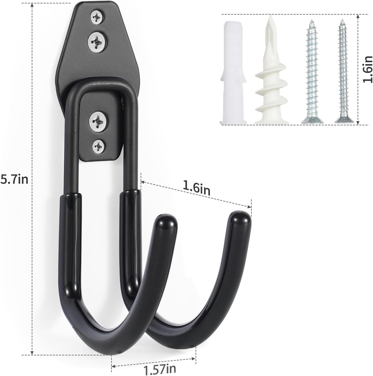 Soporte manguera pared pack 2 resistente para exteriores
