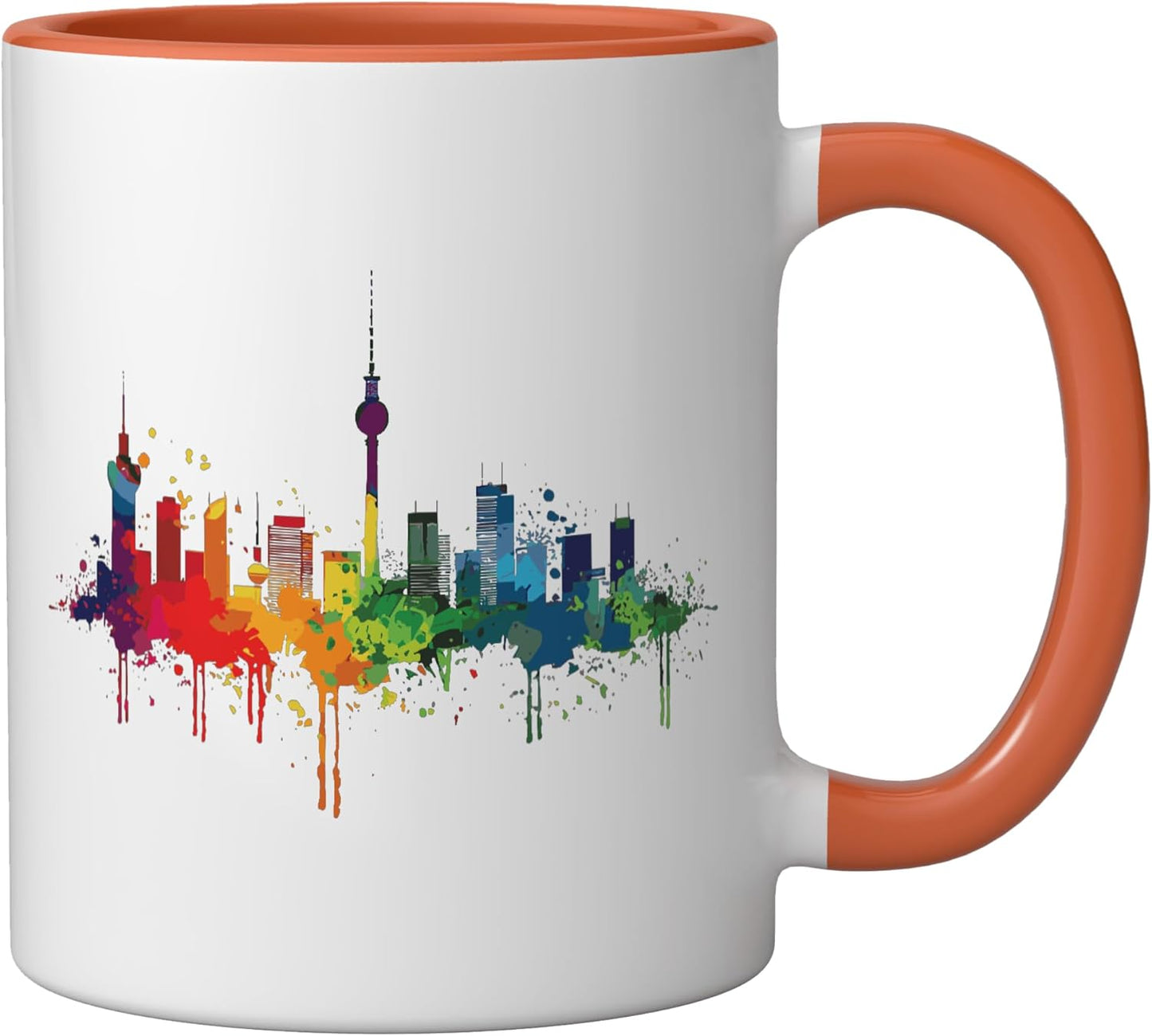 Taza Cerámica Roth Naranja/Blanco