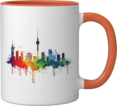 Taza Cerámica Roth Naranja/Blanco
