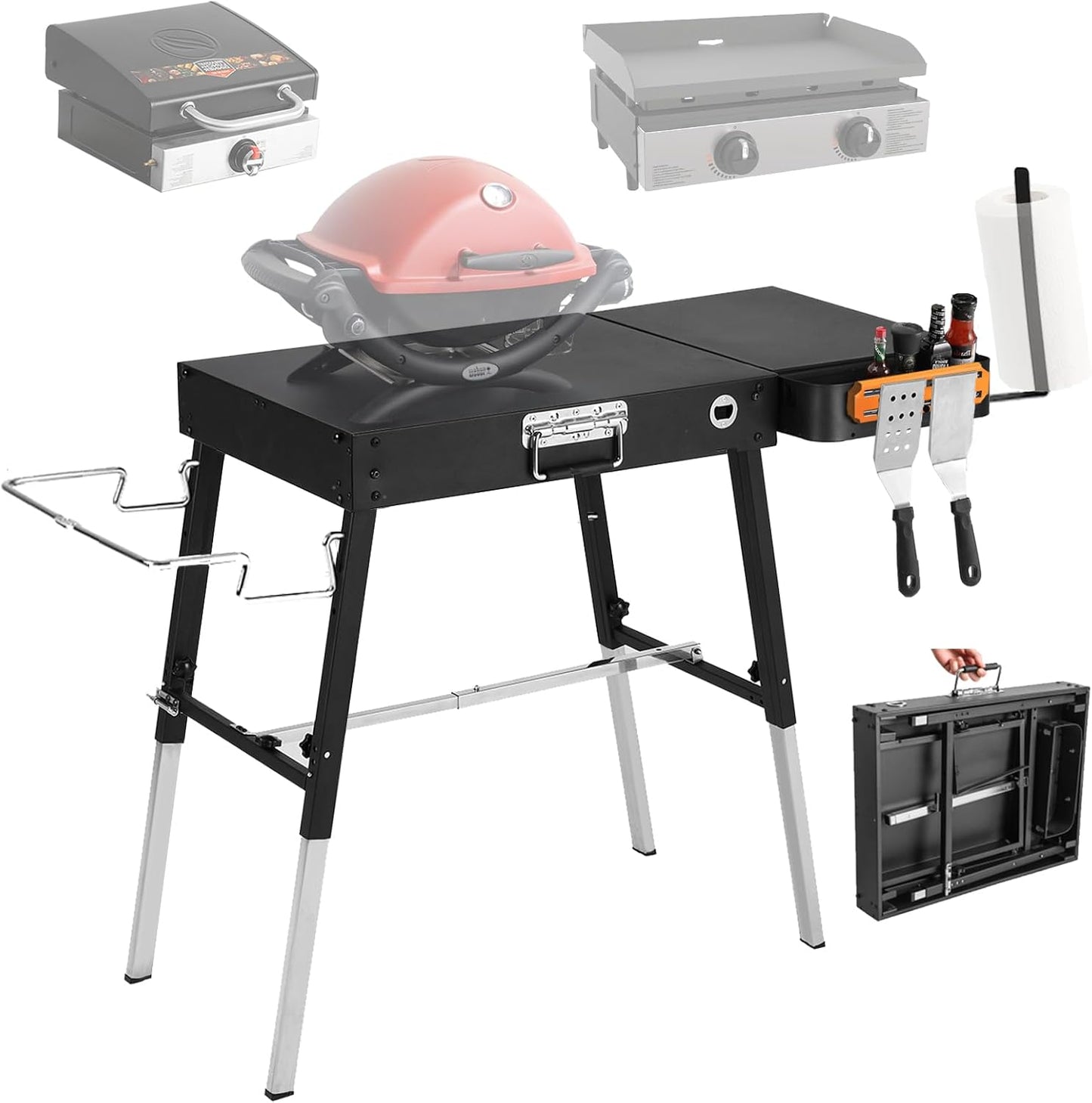 Mesa parrilla plegable Blackstone 17-22pulg con soporte