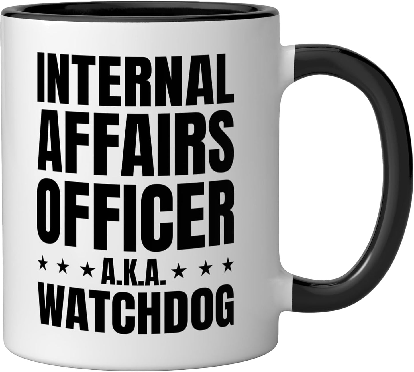 Taza de cerámica para investigador de asuntos internos police watchdog negra/blanca
