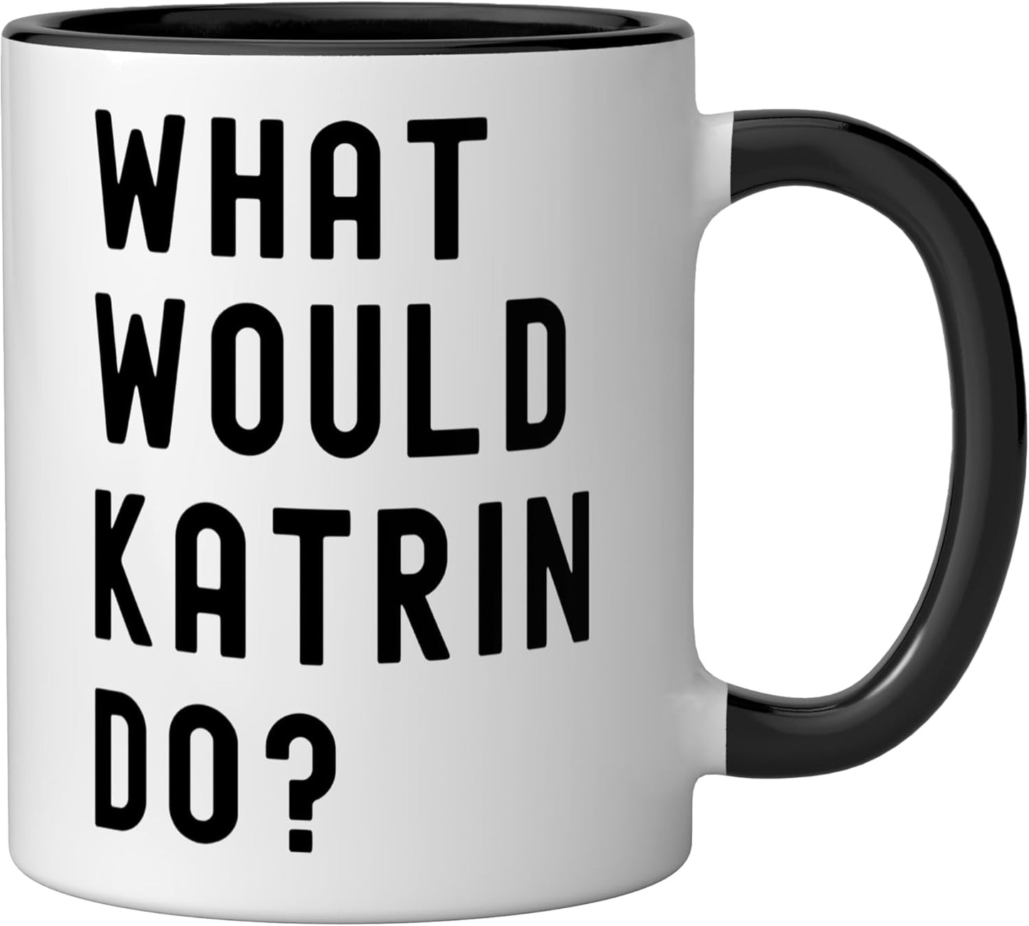 Taza de cerámica What Would Katrin Do? Negro/Blanco