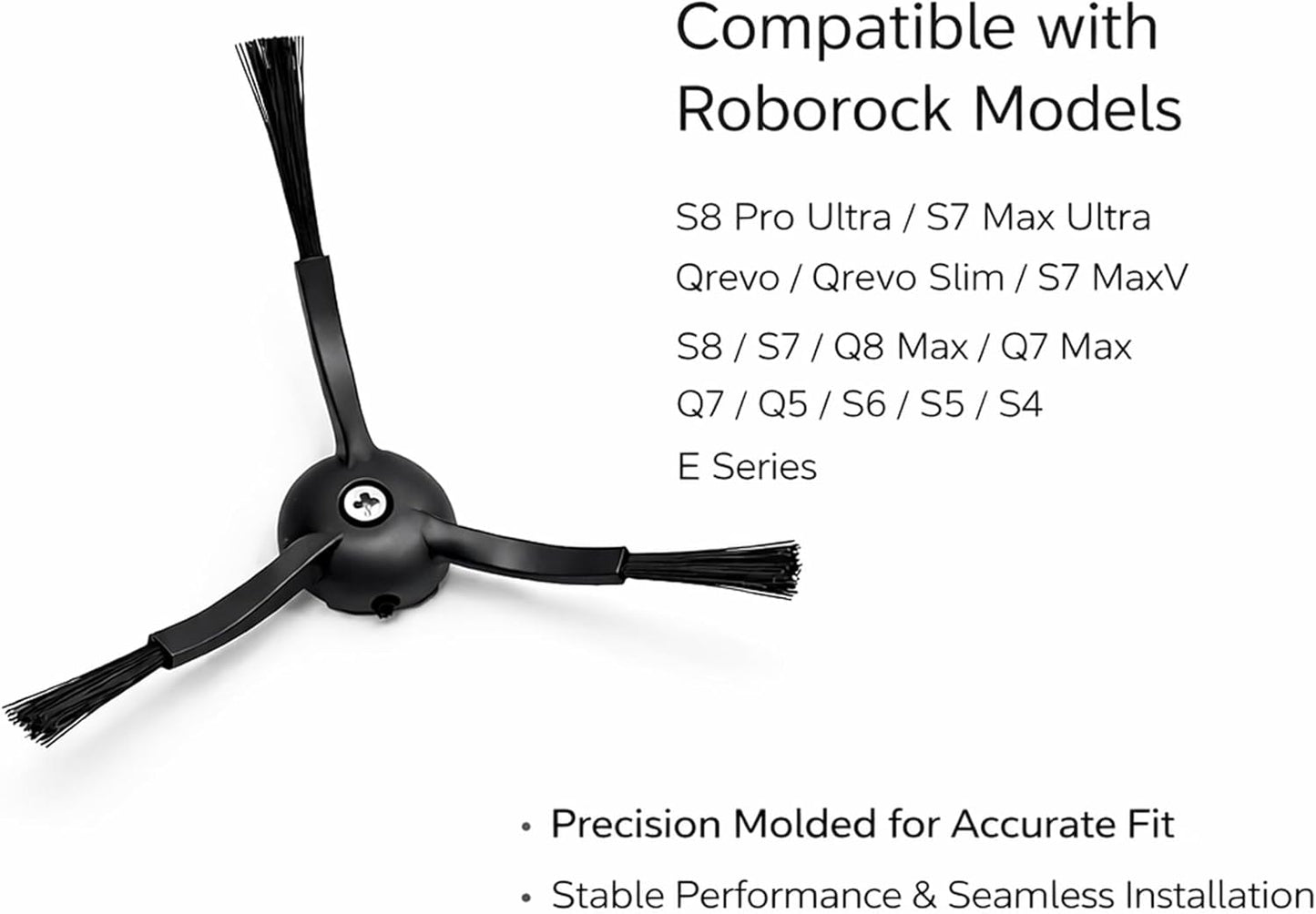 6 Cepillos laterales repuesto comp Roborock S8 Pro Qrevo