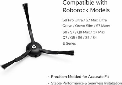 6 Cepillos laterales repuesto comp Roborock S8 Pro Qrevo