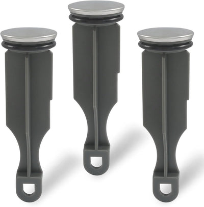 3 Tapones Drenaje Baño Cromados Repuesto Sello 4-7/8pulg
