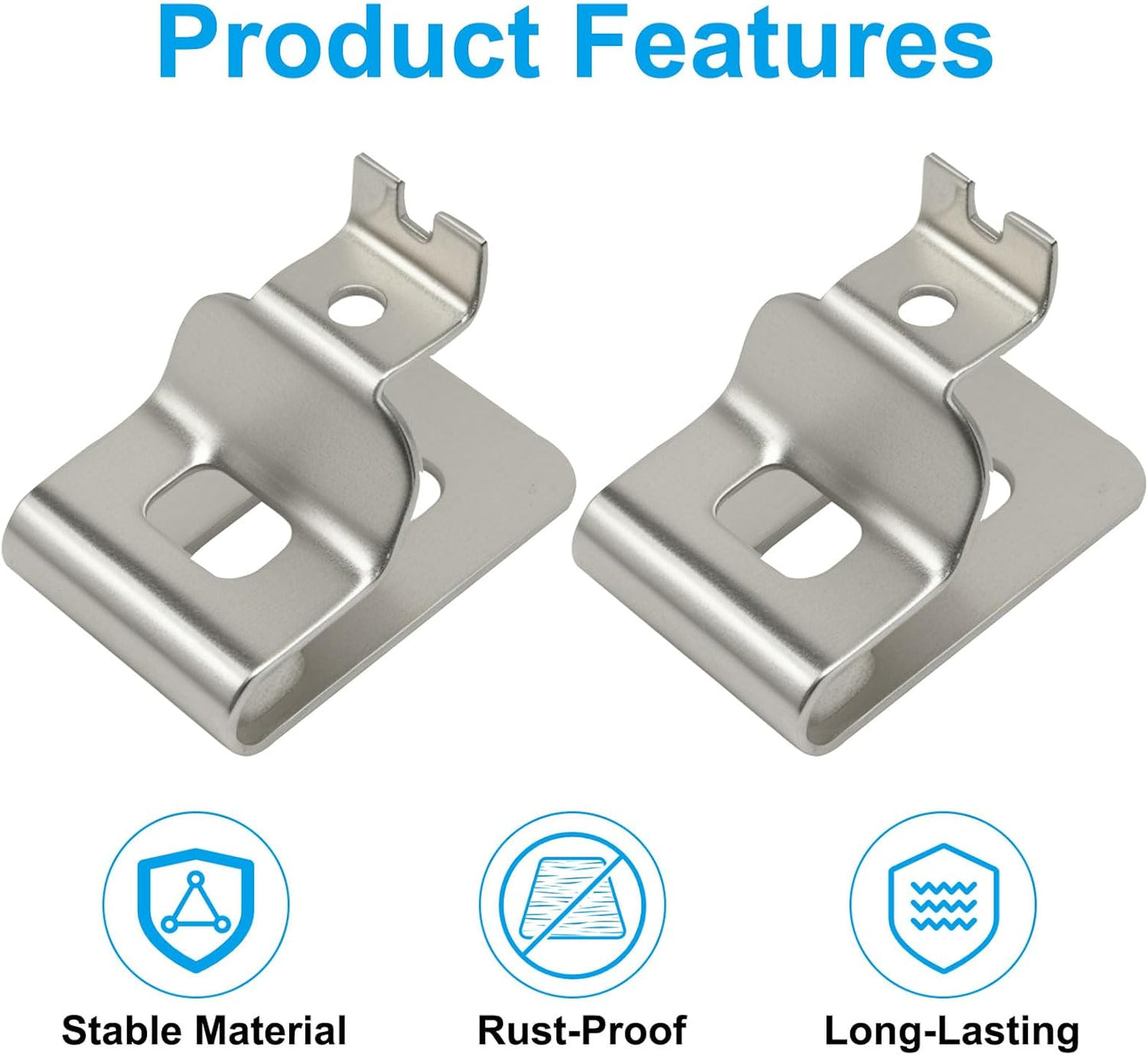 Set 6 Clips Acero Inox para Cinturón Herramientas Eléctricas