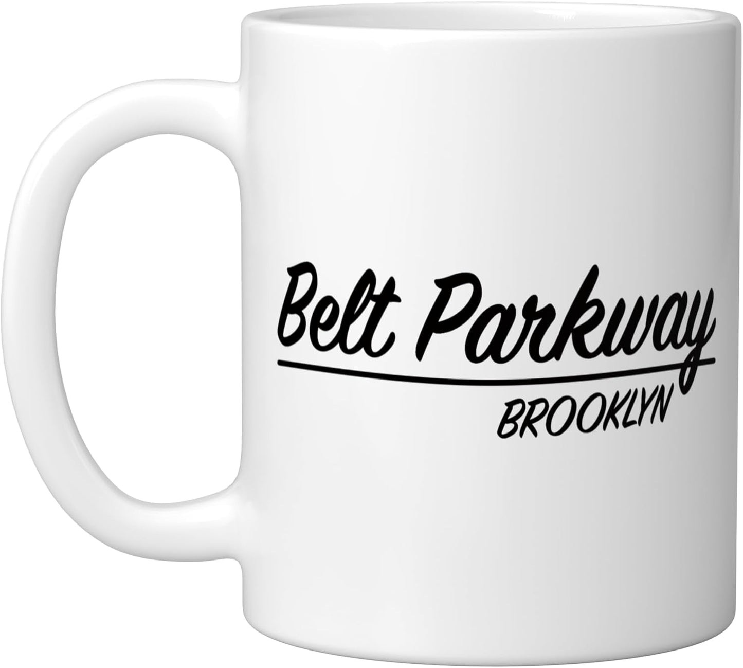 Taza Cerámica Estilo Retro Script Belt Brooklyn Nueva York