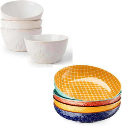 Set 4 Cuencos Sopa Grandes 8.5pulg 32oz