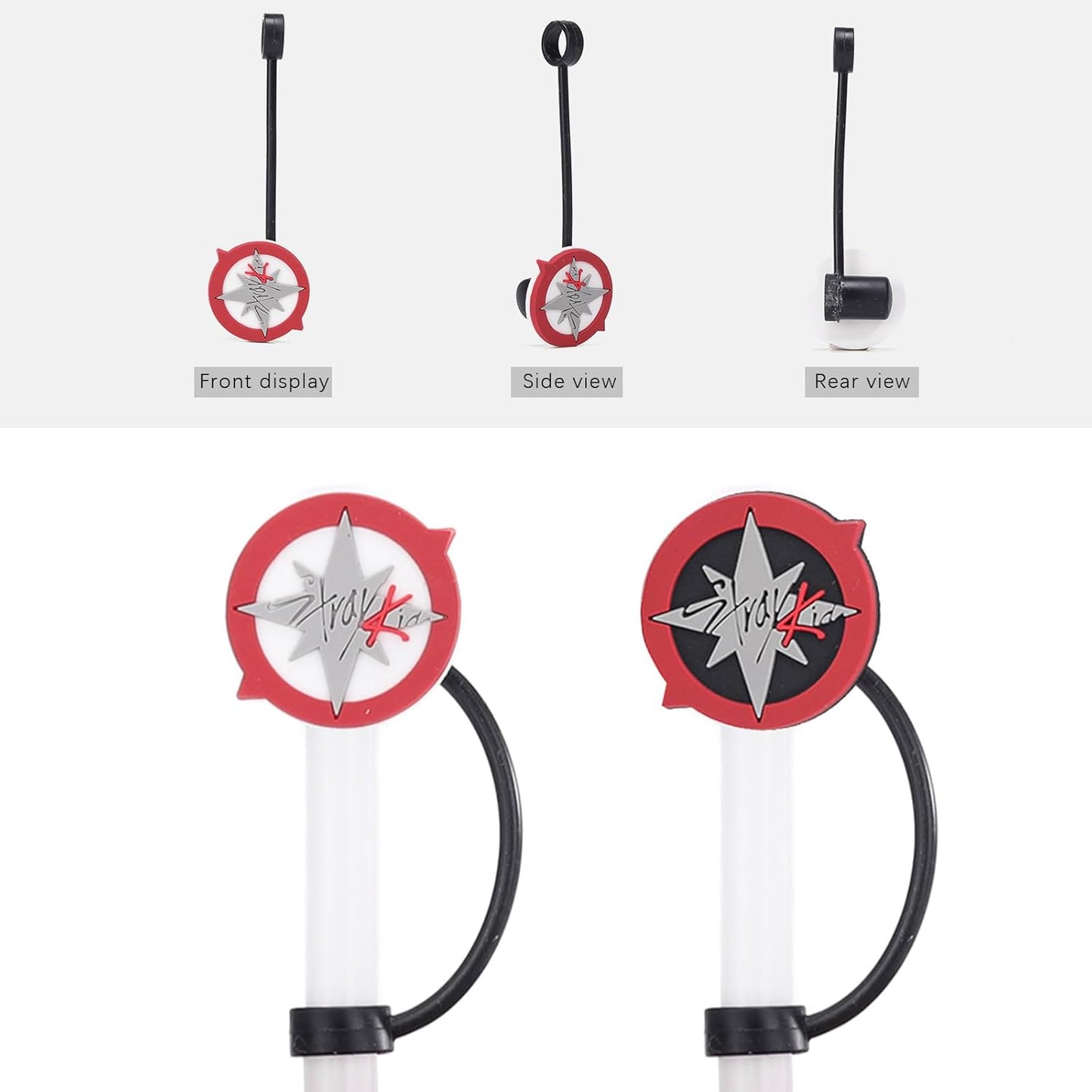 Juego de 2 fundas de pajilla para popotes reutilizables