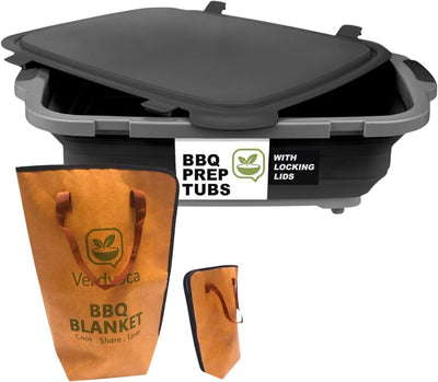 Set 2 Pzas Tub plegable 30L y mantel carne aislado 21pulg