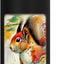 Bottella de agua aislada estilo japonés con ardilla de acero inoxidable