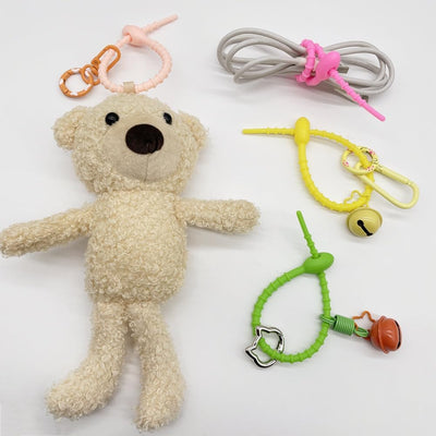 Cordones de silicona para organizador de cables 25cm neon orange