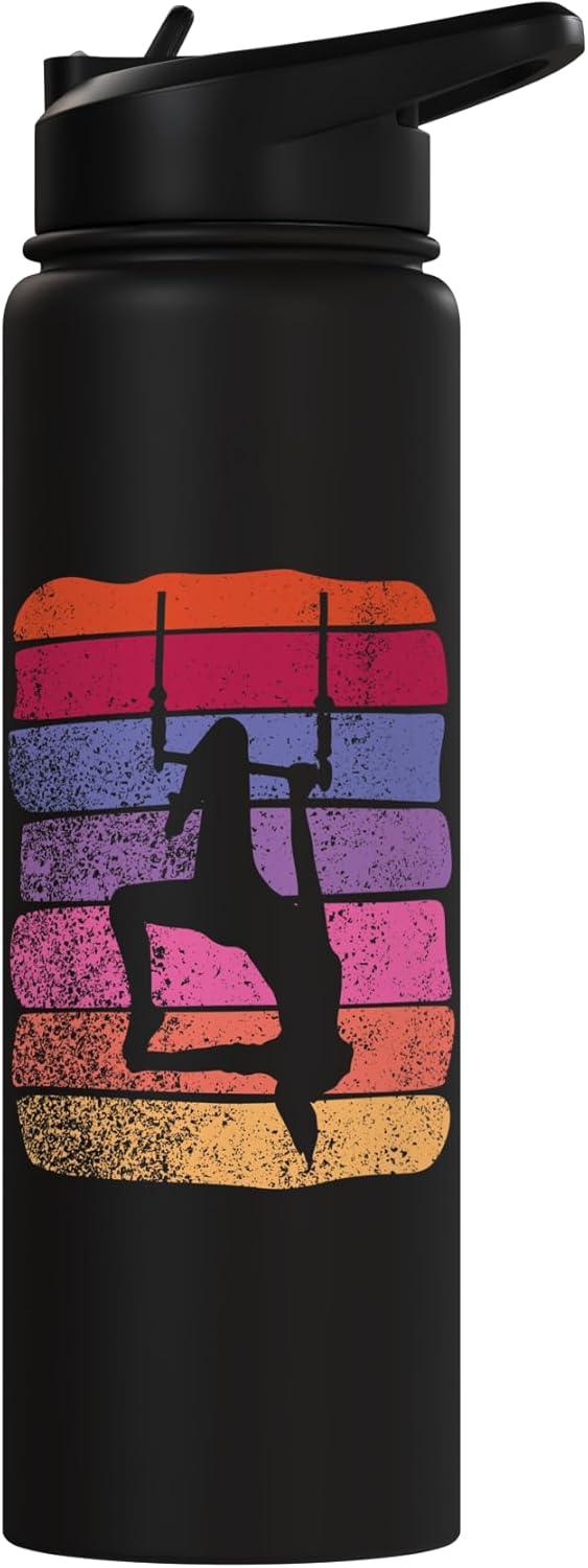 Bote de agua aislado de acero inoxidable para trapecio niños Vintage Cloud Swing