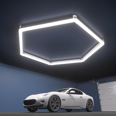 Luces hexagonales LED para garaje 7200 lm súper brillantes
