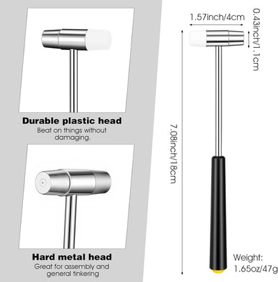 Martillo doble cabeza 7pulg plástico y metal