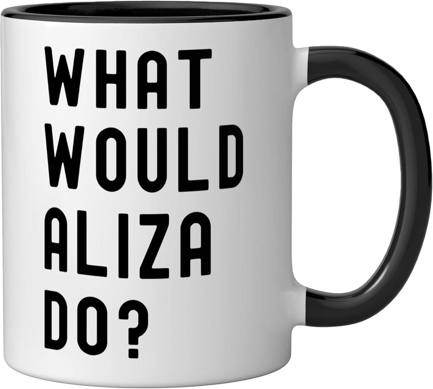 Taza cerámica What Would Aliza Do? Negro/Blanco