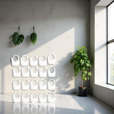 20 Ganchos Adhesivos Acrílicos Transparentes para Pared