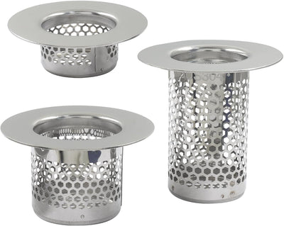 3 Coladores Baño Acero Inox Drenaje 1.2-2.17pulg
