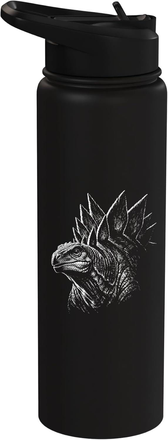 Botella de agua acero inoxidable sin BPA para amante de dinosaurios