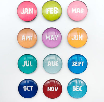Paquete de 12 imanes decorativos para refrigerador y pizarra blanca