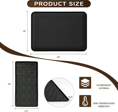 Alfombrillas silicona barra café 24x16pulg con bandeja goteo