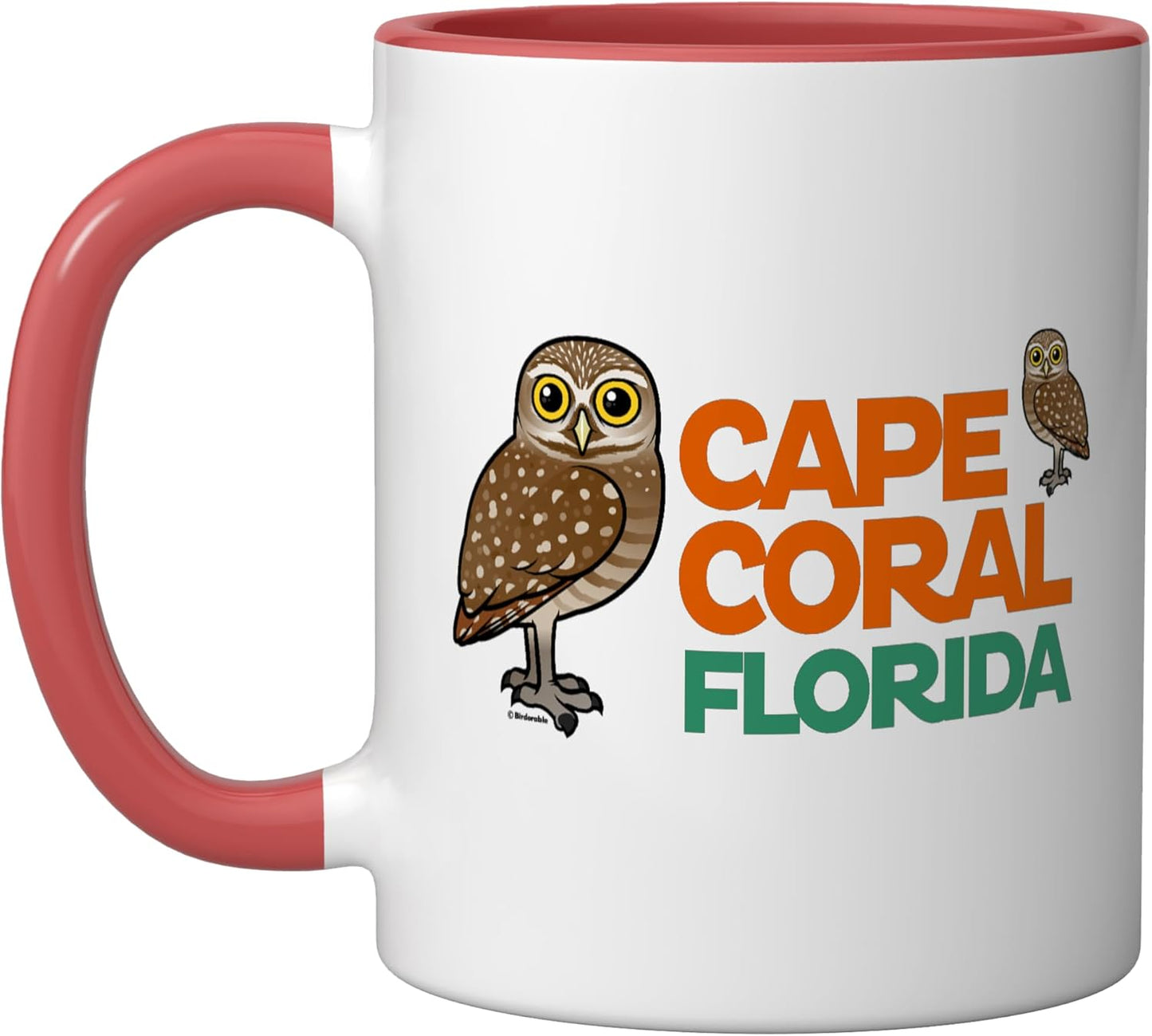Taza de cerámica con burro de Florida rojo/blanco