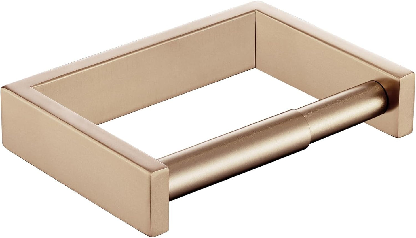 Soporte papel higiénico pared bronce champán acero inox