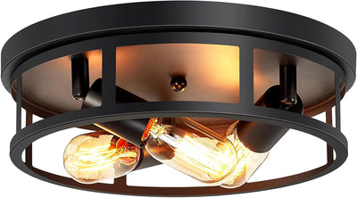 Lámparas techo empotradas 3 luces negro estilo rústico