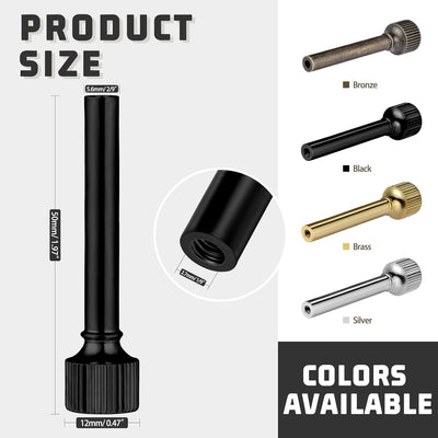Pomo interruptor enchufe lámpara color negro 1.969pulg