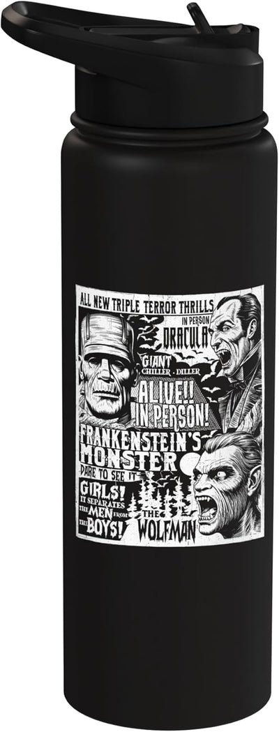 Bottella de agua acero inoxidable terror vintage Halloween