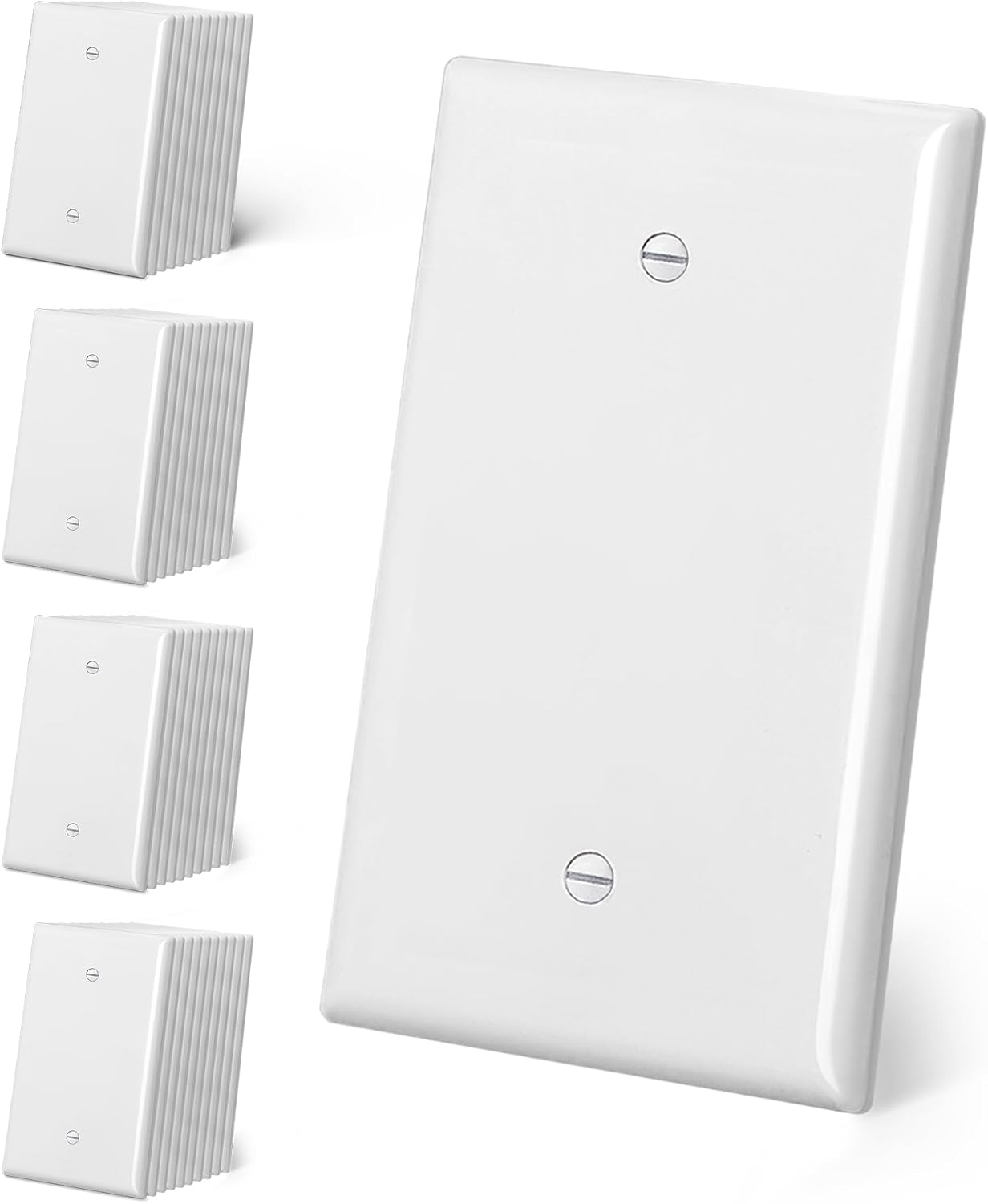 Placa pared blanco 3.5x5.5pulg 40 cubiertas resistente impacto