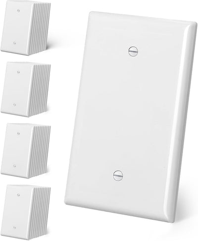 Placa pared blanco 3.5x5.5pulg 40 cubiertas resistente impacto