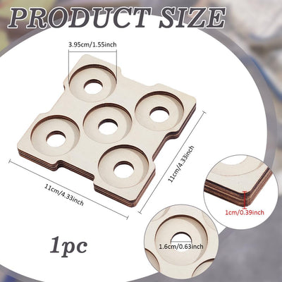 Plantilla monedas madera grabador láser soporte cuadrado 1.5pulg