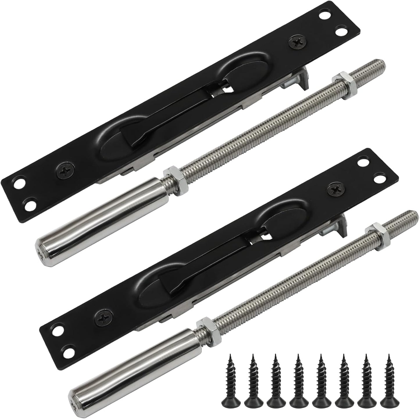 Perno extensión acero inox para puertas dobles y francesas negro