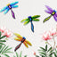 8 Pzas Escultura Libélula Metal para Pared Jardín